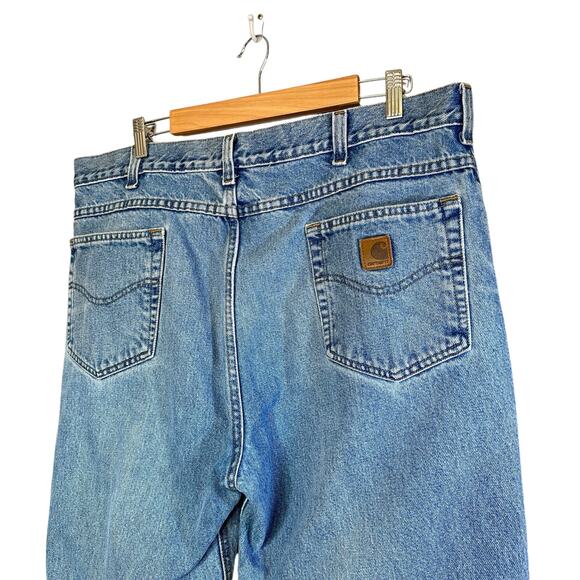Carhartt B18 Traditional Fit Tapered Jeans Stonewash Light Medium Blue 40x30 - Picture 4 of 16